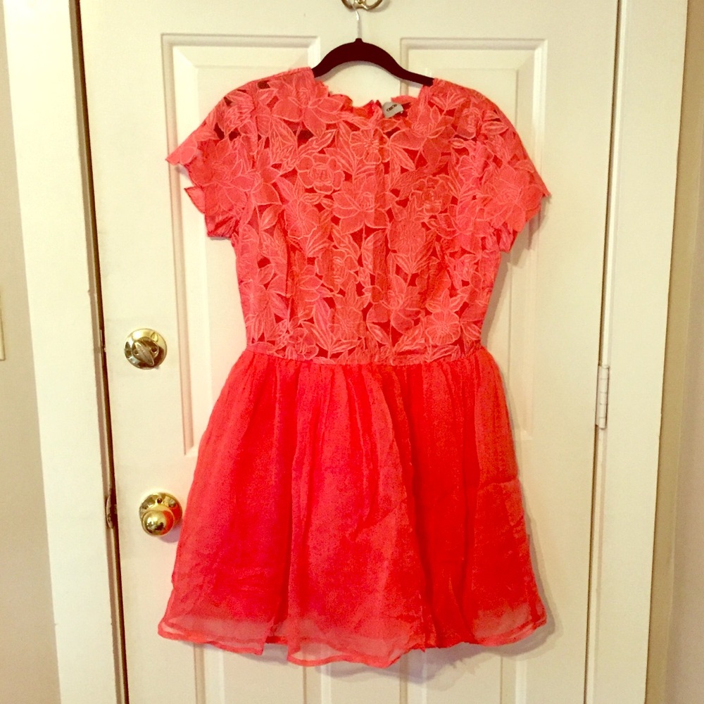ASOS floral tulle dress US 8